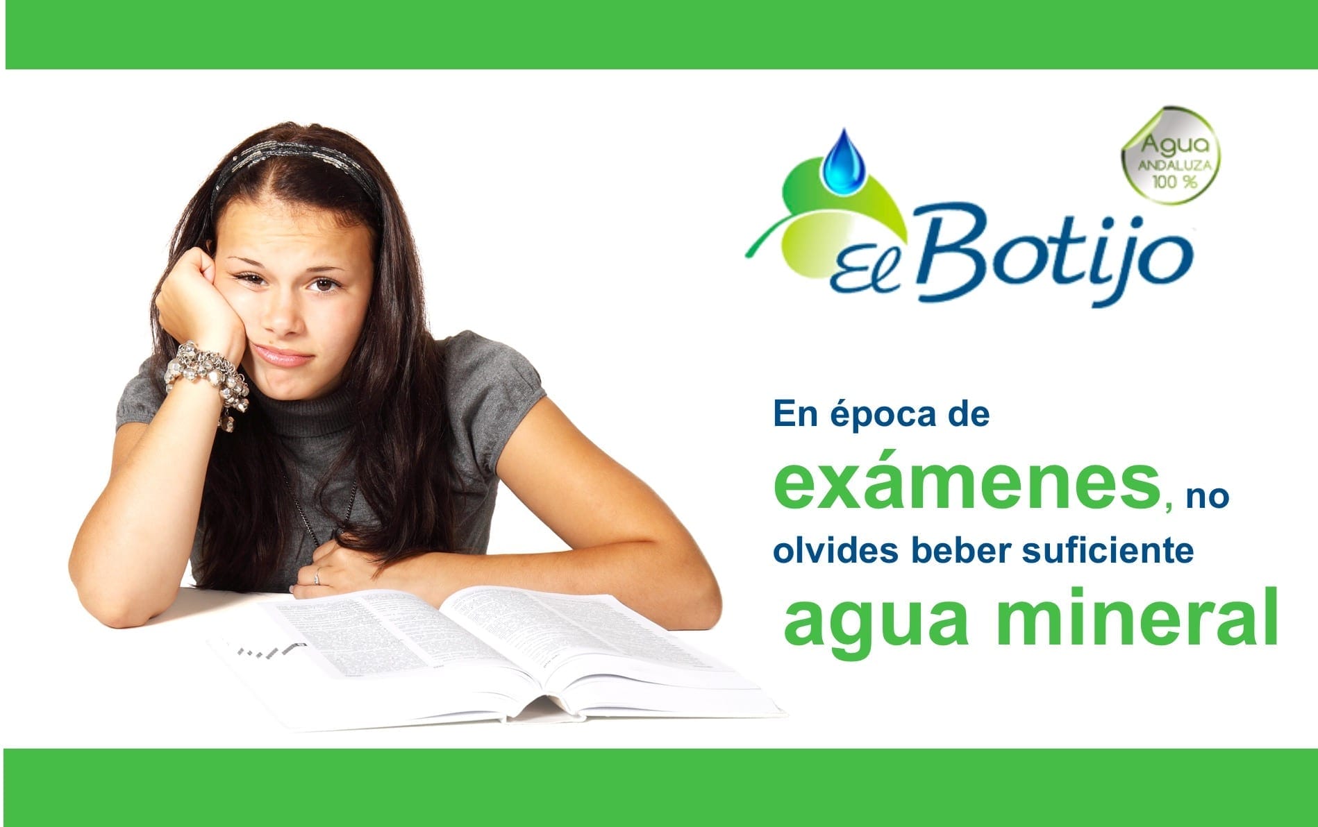 Agua mineral para estudiar mejor