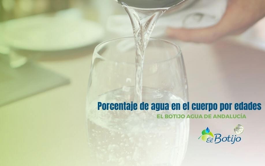 Porcentaje de agua en el cuerpo por edades