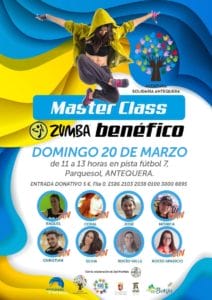 Cartel Masterclass Zumba Aventura Solidaria y El Botijo