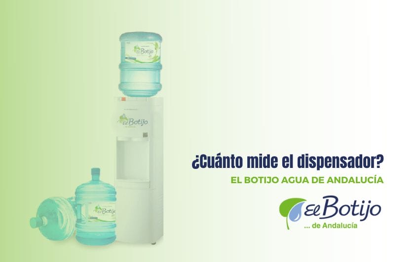 ¿Cuánto mide el dispensador de agua?